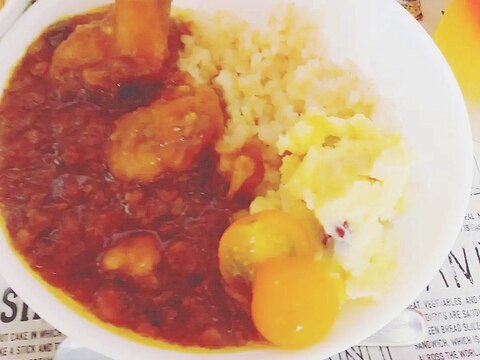 電気圧力鍋で！カリフラワーと茄子のカレー